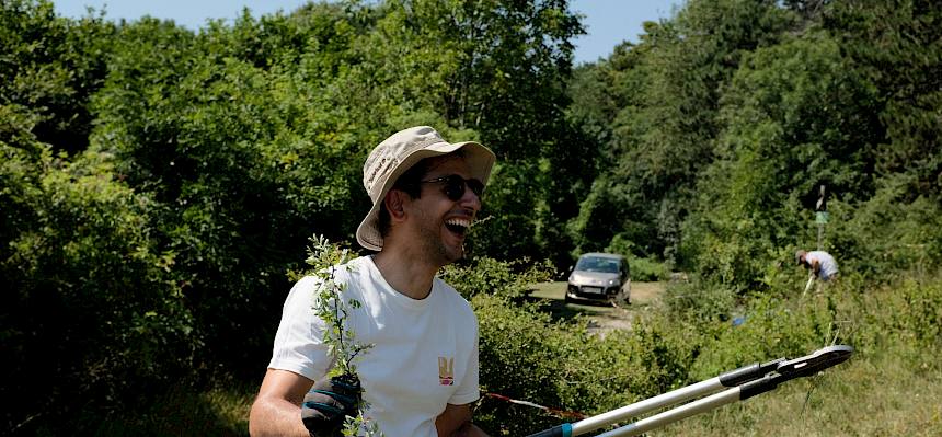 Trotz Hitze kam den Volunteers die gute Laune nicht abhanden. © LPV/J. Fischer