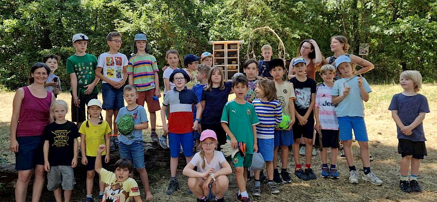 Die Teilnehmer:innen der Naturferienwoche Juli 3. © FdPH/B. Sabek