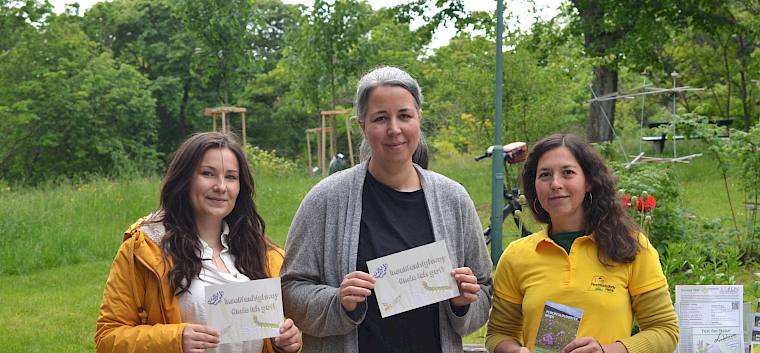 Gemeinderätin Agnes Wühr hat unserem Stand auch einen Besuch abgestattet, vielen Dank für das Interesse! © FdPH/ F. Litzelmann