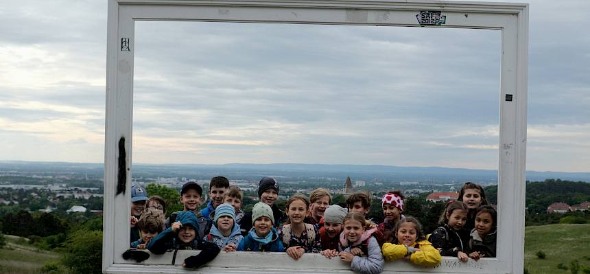 Die Schüler:innen der 2a der VS Roseggergasse waren heute mit viel Begeisterung beim Heide-Schulprojekt dabei. © FdPH/J. Fischer