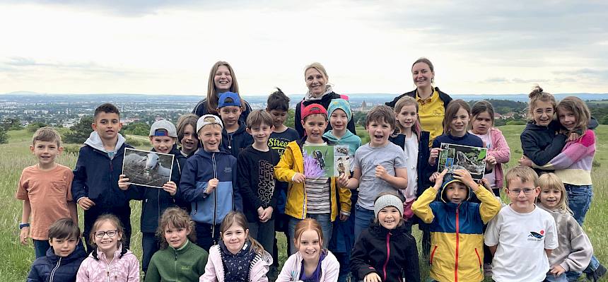 Die Kinder der 2a der VS Sebastian-Kneipp-Gasse beim Heide-Schulprojekt. © FdPH/N. Petermair