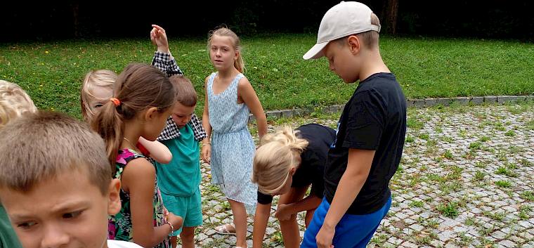 Spielerisch vermittelte Naturpädagoge Norbert warum Insekten und insbesondere Wildbienen so wichtig sind. © FdPH/N. Elek