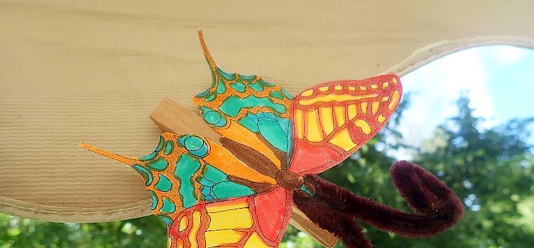 Dabei entstanden wunderschöne Kunstwerke, wie dieser Schmetterling. © FdPH/S. Girsch