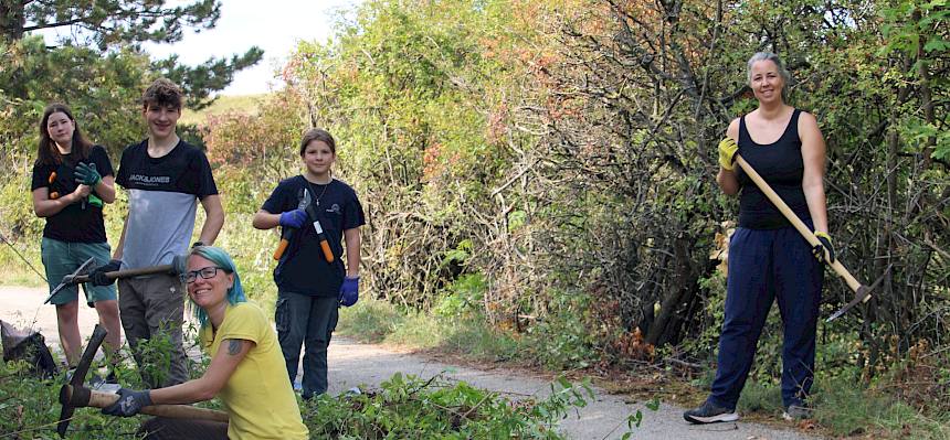 Wo möglich wurden Liguster und Blutroter Hartriegel ausgehackt. So sind sie nachhaltig entfernt. © FdPH/F. Hohn