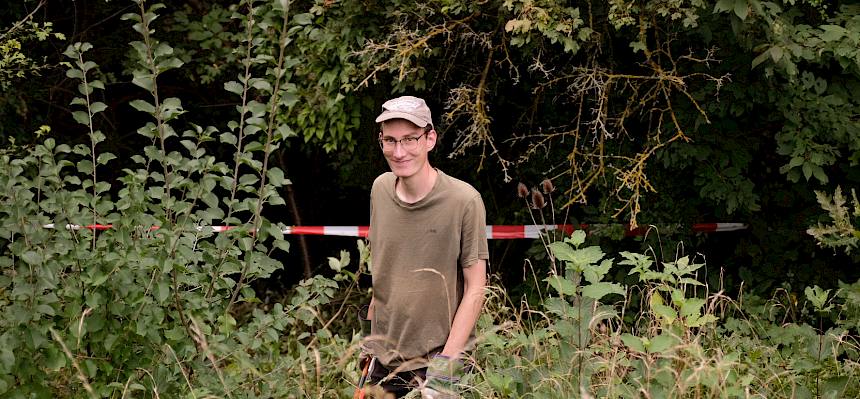 Heute wurde ein Zaunkorridor für die wichtige Beweidung am Südhang der Kleinen Heide freigeschnitten. © FdPH/J.F. Fischer