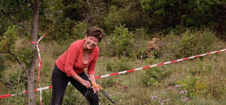 Freude bei der Pflegearbeit für die wunderbare Perchtoldsdorfer Heide. © FdPH/J.F. Fischer