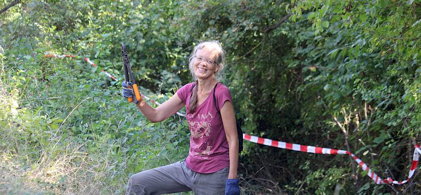 Auch wenn es manchmal stachelig ist, macht die Arbeit Spaß! © FdPH/F. Hohn