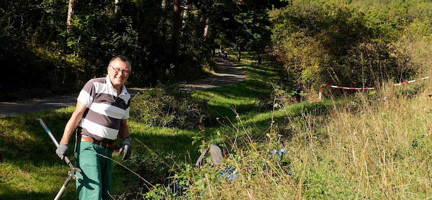 Am sensiblen Südhang der Großen Heide wird nur händisch entbuscht. © FdPH/J.F. Fischer