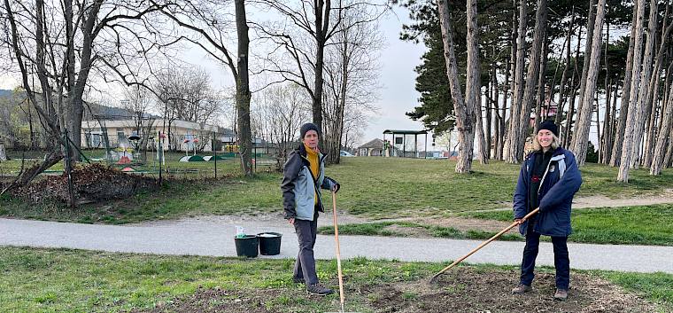 Zunächst wurde der Boden für die Einsaat vorbereitet. © FdPH/A. Mrkvicka