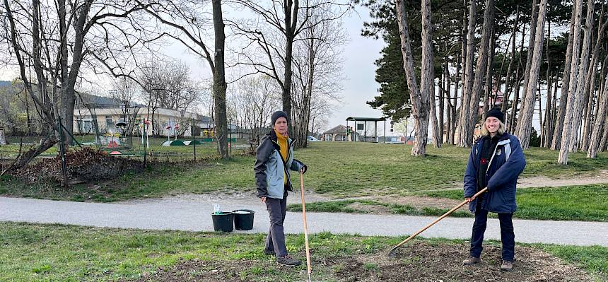 Zunächst wurde der Boden für die Einsaat vorbereitet. © FdPH/A. Mrkvicka