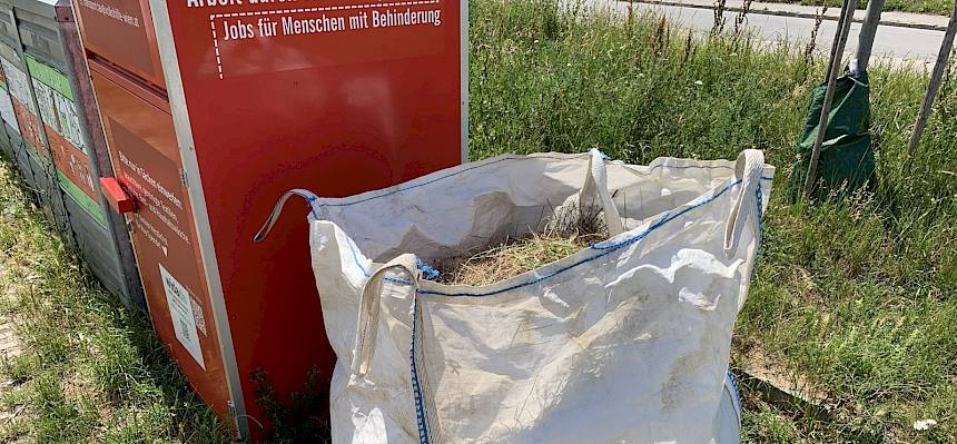 Das Pflanzematerial wird am Ende der Pflegetage von der Marktgemeinde Perchtoldsdorf abgeholt und entsorgt. © LPV/S. Wieser