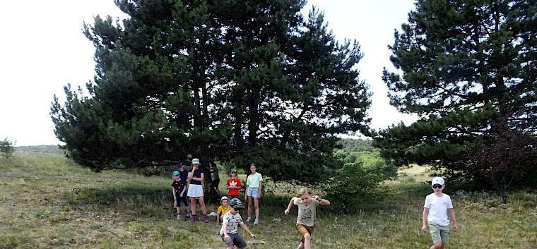 Am Montag machten wir nach dem Mittagessen einen Ausflug auf die Heide und spielten verschiedene Laufspiele. © FdPH