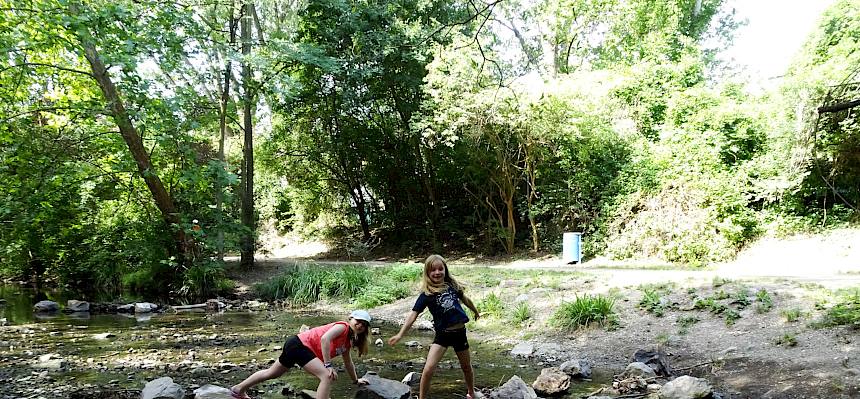 Der Tag am Liesingbach machte den Kindern großen Spaß!© FdPH